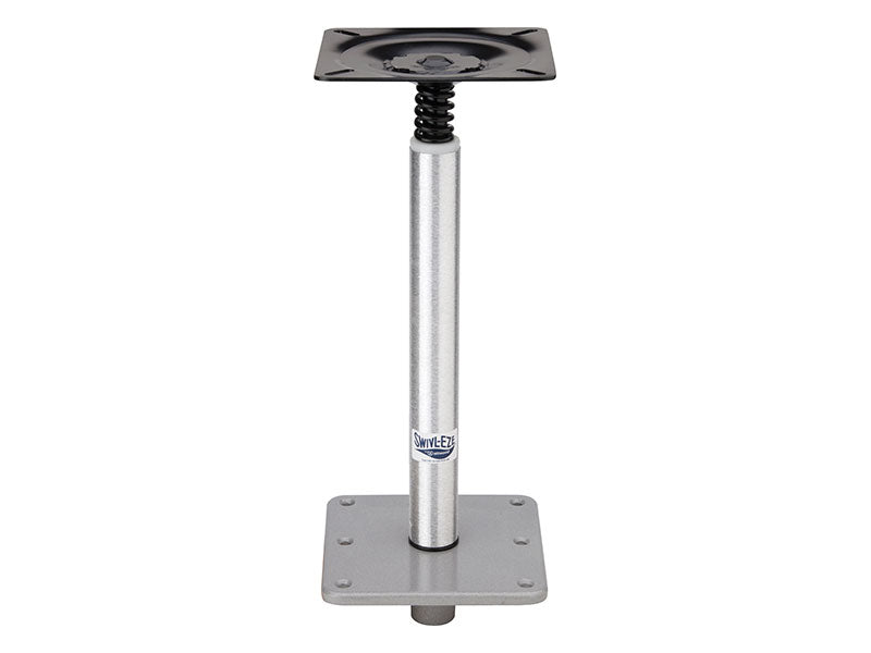 Attwood 075 Series Pedestal Kit, 13" x 3/4" Fixed Post, Seat Mount & Square Base • 97750-7