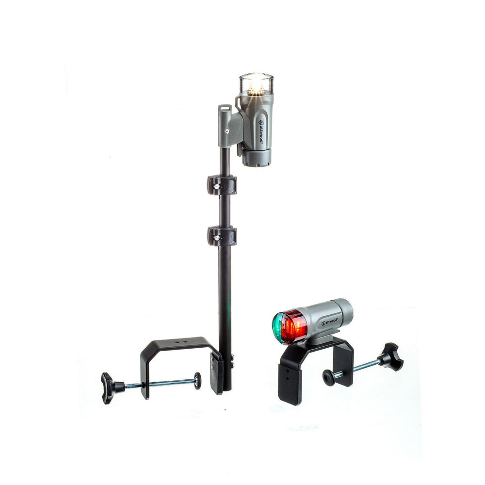 Attwood Portable Max-5 Gray Telescoping Clamp-On LED Light Kit • 14194-7