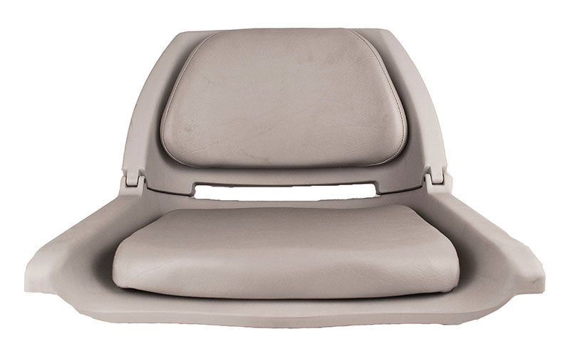 Attwood Gray Padded Flip Boat Seat 12" H x 20" W x 17" D • 98391GY
