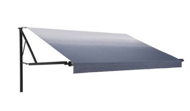 Dometic 14' W x 8' Ext. Vinyl Fade Azure Patio Replacement RV Awning Fabric with Polar White Weather Cover • B3314989NT.414
