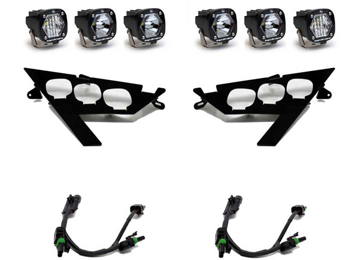 Baja Designs Polaris S1 Triple LED/Laser Headlight Kit - Polaris 2020-24 RZR Pro XP; 2022-24 RZR Pro R/Turbo R • 447157