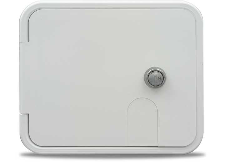 Thetford 5-7/8" City/Gravity Water Hatch with Plastic Check Valve, Polar White • 94254