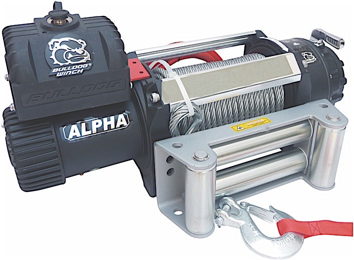 Bulldog Winch 15000 Lb Alpha Truck Winch, Wire Rope, Roller Fairlead • 10047