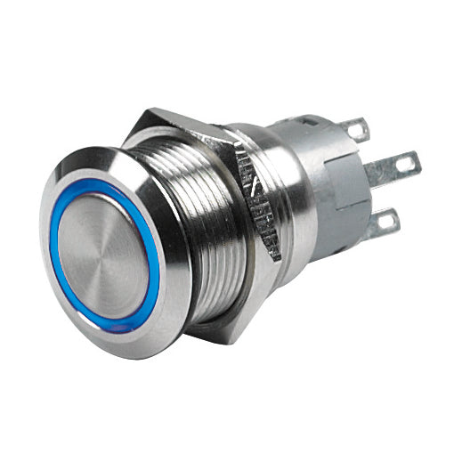BEP Blue 12V On/Off Latching Push Button Switch • 80-511-0003-01
