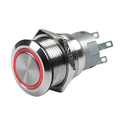 BEP Red 12V On/Off Latching Push Button Switch • 80-511-0001-01