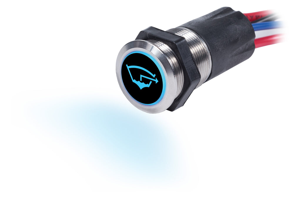 Blue Sea Backlit Push Button Switch OFF/ON - 15A • 4180-BSS