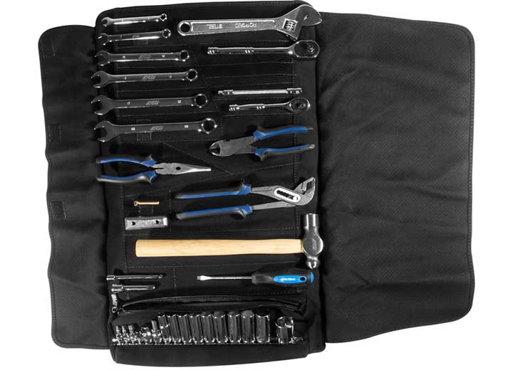 PRP RZR Roll-Up Tool Bag w/ 39 Piece Tool Kit • E98