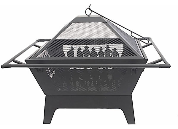 Blue Sky Outdoor Living 31” Square Wood Cowboy Fire Pit • WBFP31SQ-GF