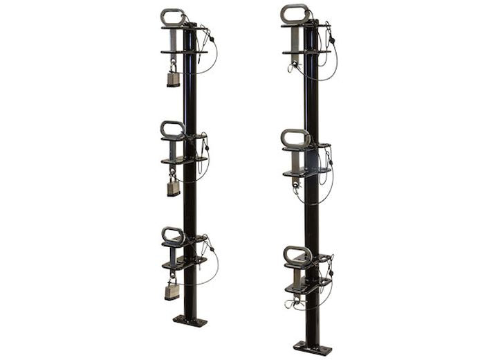 Buyers 3-Position Channel Style Lockable Trimmer Rack for Open Landscape Trailers • LT13