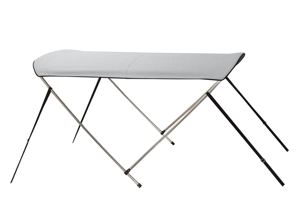 Carver 5' 6" L x 74"-84" W x 42" H Haze Gray 2-Bow Ready to Assemble Double Duck Bimini Top Kit • V4278UB