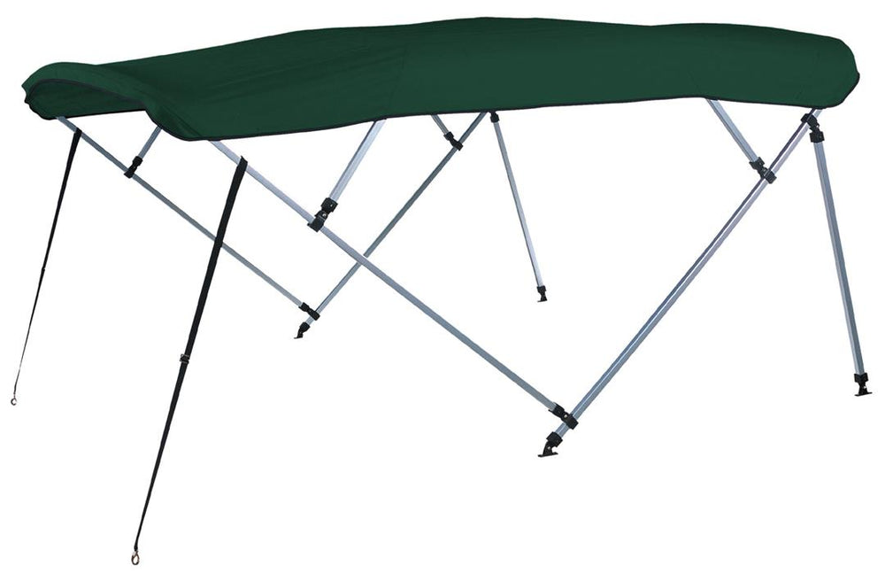 Carver 6' L x 96"-102" W x 48" H forest Green Sunbrella Acrilyc Square Tube 4-Bow Bimini Top • A(8SQ)4893UB-15