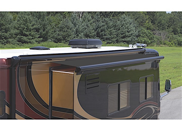 Carefree SOK III 161" Black Vinyl Standard Slide-Out RV Awning with Black Full Case & Black Wind Deflector • UP15762JV