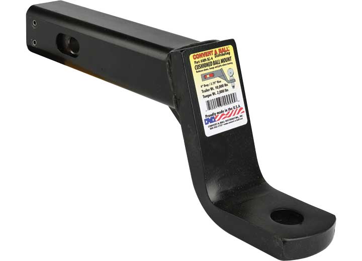 Convert-A-Ball Cushioned Ball Mount for 2" Receivers - 4" Drop • AM-S-C-4
