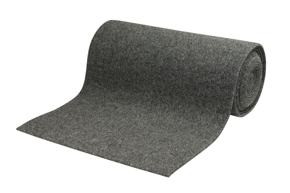 C.E. Smith Gray Polyester Bunk Roll Carpet, 18" x 18' • 11373