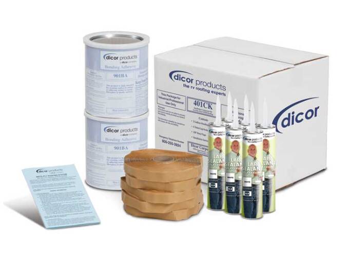 Dicor DiFlex II Dove Repair Kit for EPDM Rubber TPO RV Roof • 401CK-D