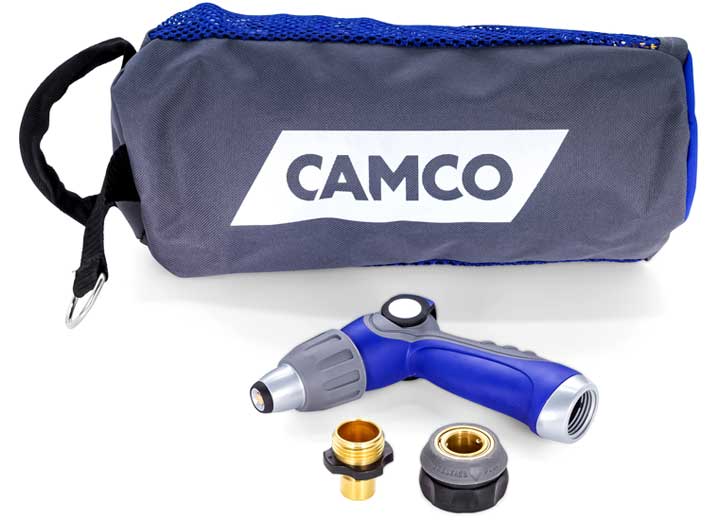 Camco 20' Coiled Hose and Spray Nozzle Kit • 41980