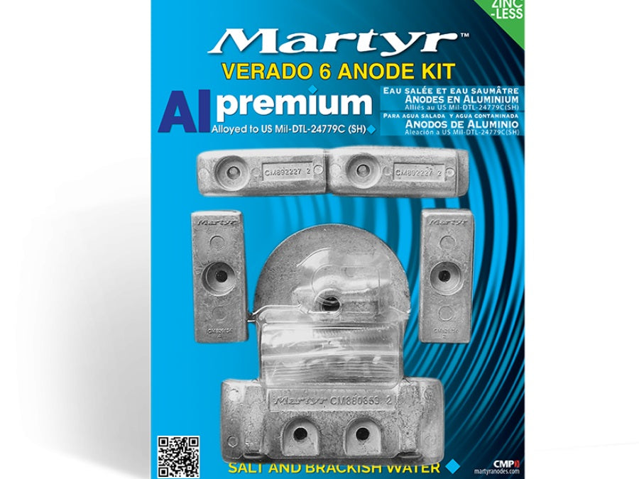 Martyr Verado, 6 Cylinder, 2006-Present, Aluminum Anodes • CMVERADO6KITA