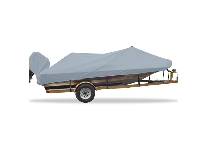 Carver Wide Pro Series Mist Gray Sun-Dura Boat Cover for 20'6" L x 96" W Bass Boat • 77220S-11
