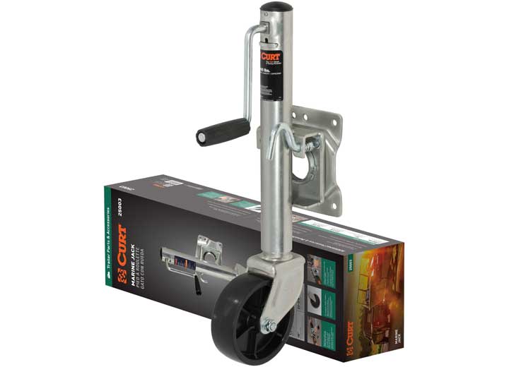 Curt Marine Trailer Jack with 6" Wheel, 1,000 lbs, 10" Travel • 25003