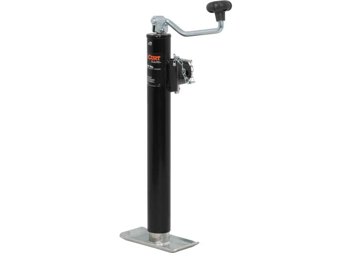 Curt Weld-On Pipe Mount Swivel Jack w/ Top Handle, 5,000 LBS, 15" Travel • 28356