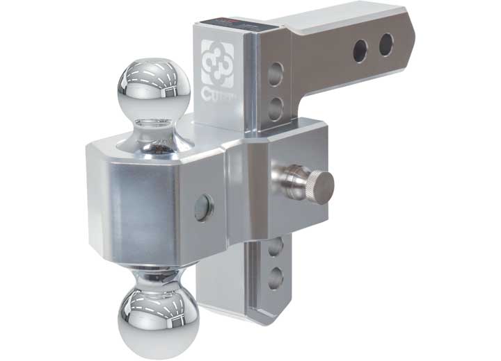 Curt AlumaLite Adjustable Aluminum Hitch w/ Dual Ball, 5-1/2" Drop • 45363