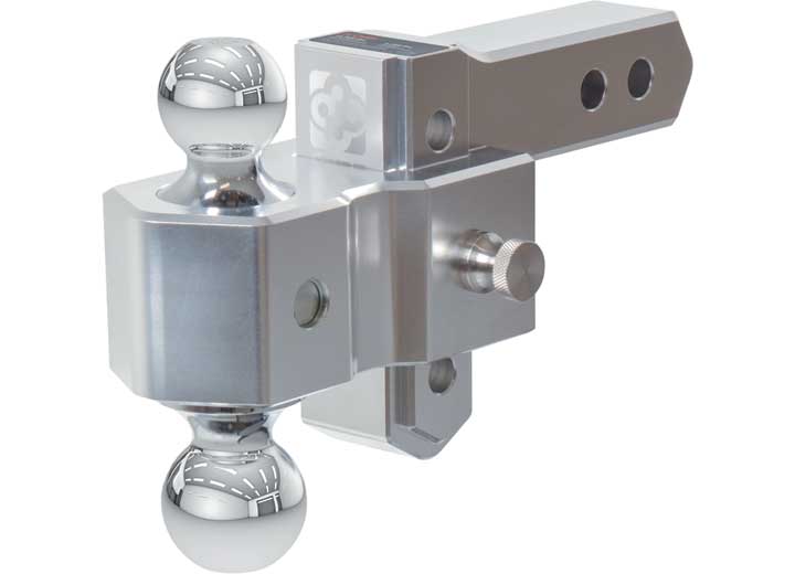 Curt AlumaLite Adjustable Aluminum Hitch with Dual Ball, 3-1/2" Drop • 45364