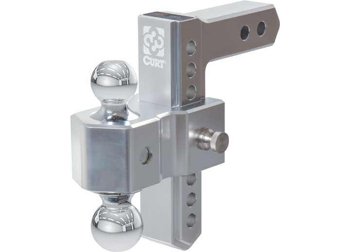 Curt AlumaLite Adjustable Aluminum Hitch with Dual Ball, 7-1/2" Drop • 45365