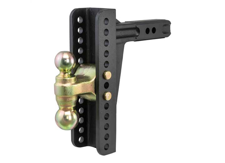 Curt Adjustable Channel Mount w/ Dual Ball, 2" Shank, 14K, 10-1/8" Drop • 45926