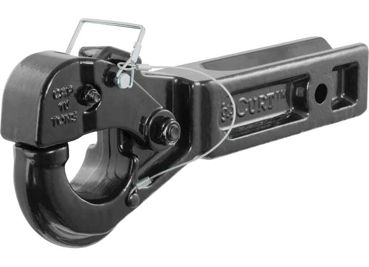 Curt Receiver-Mount Pintle Hook, 2-1/2" Shank, 20,000 lbs., 2-1/2" Lunette Rings • 48010