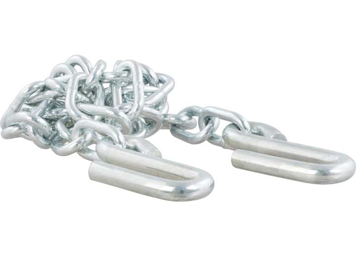 Curt 48" Safety Chain w/ 2 S-Hooks, 5,000 LBS, Clear Zinc • 80031