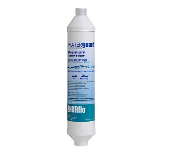Shurflo Waterguard KDF/GAC 2.5 GPM Water Filter • RV-210GH-KDF-A