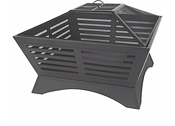 Pleasant Hearth 33” Square Hutchinson Steel Wood Fire Pit • OFW380S