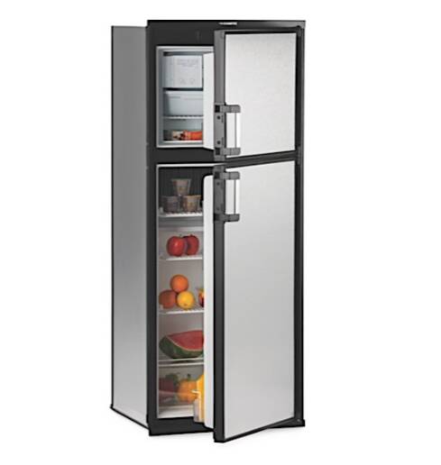 Dometic Americana Plus DM 2882 Refrigerator 8 Cubic Feet, Right Hinged, Gray With Black Frame • DM2882RB1