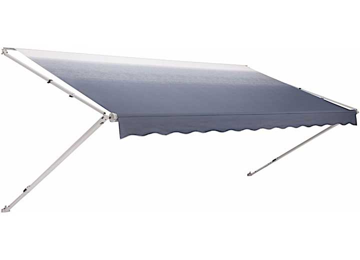 Dometic 8500 16'W x 8'Ext. Azure Fade Vinyl Manual RV Patio Awning Roller Assembly with Polar White Vinyl Weather Shield • 848NT16.400B