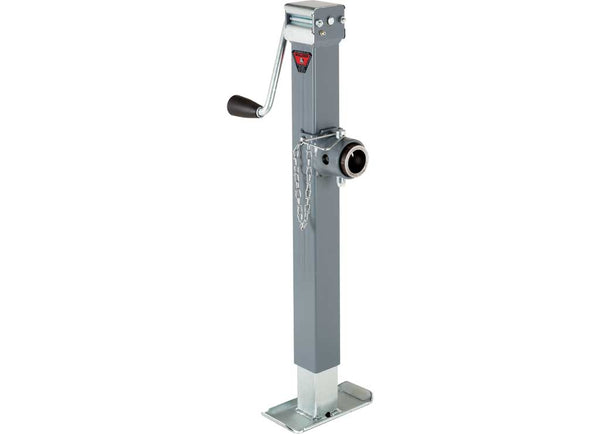Bulldog Square Trailer Jack, Side Mount, 5,000 lbs. Support Capacity, Sidewind, Weld-On, 15 Inch Travel • 195356