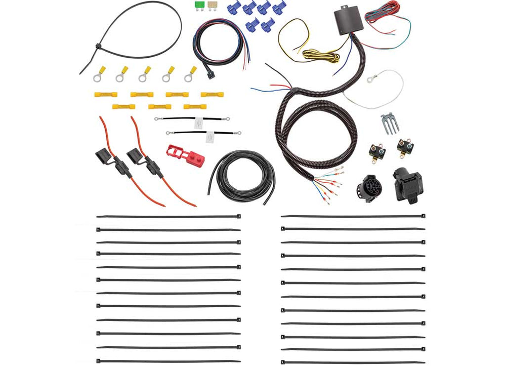 Tekonsha Tow Custom Harness, 7-Way, with ModuLite HD Protector w/Backup and Brake Control Harness • 22551