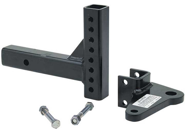 Draw-Tite Adjustable Trailer Hitch Ball Mount, 6,000 lbs. Capacity, Fits 2 in. Receiver, 5-1/4 in. Drop, Black • 7390
