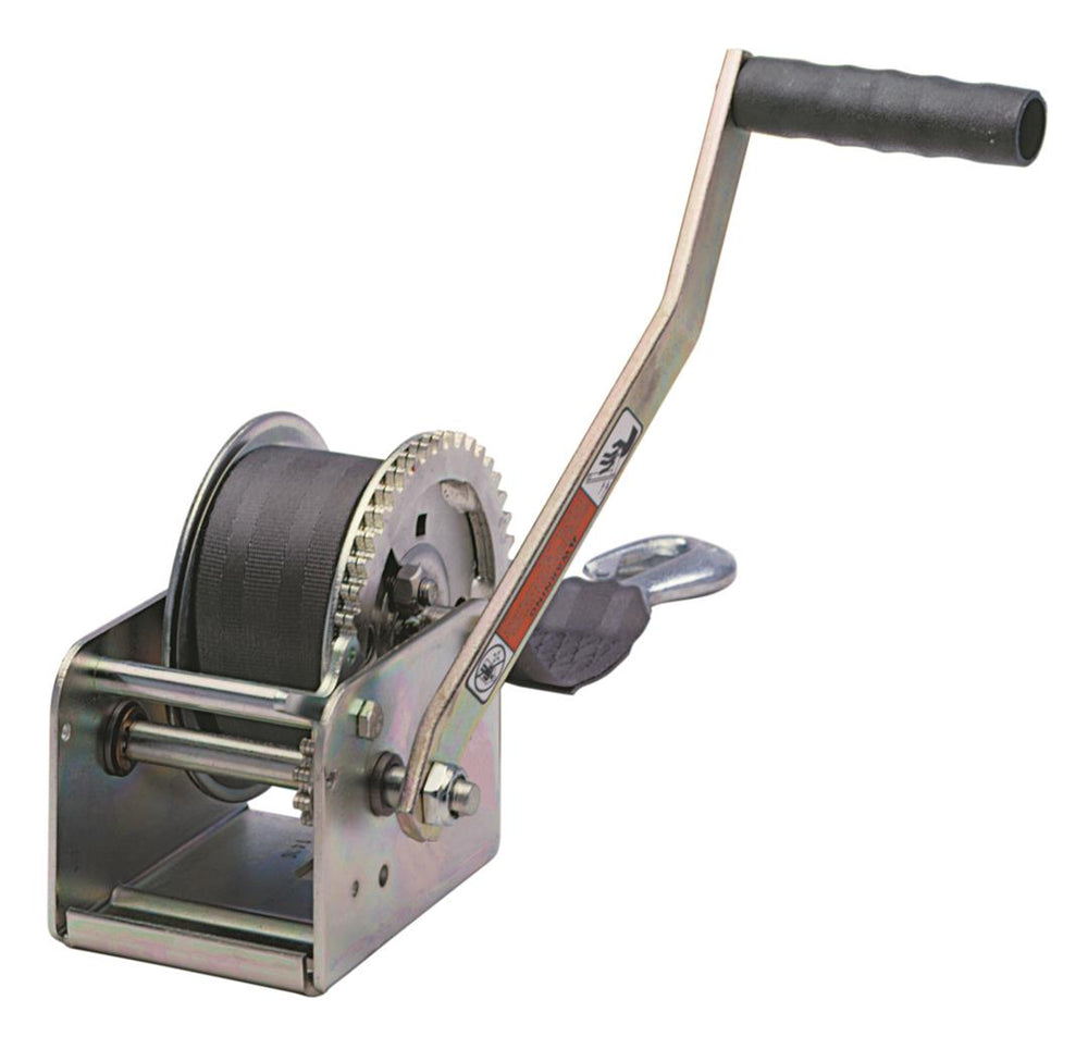 Dutton-Lainson Pulling Winch, 20' Strap, Zinc Plated, 1,400 lb • 15305