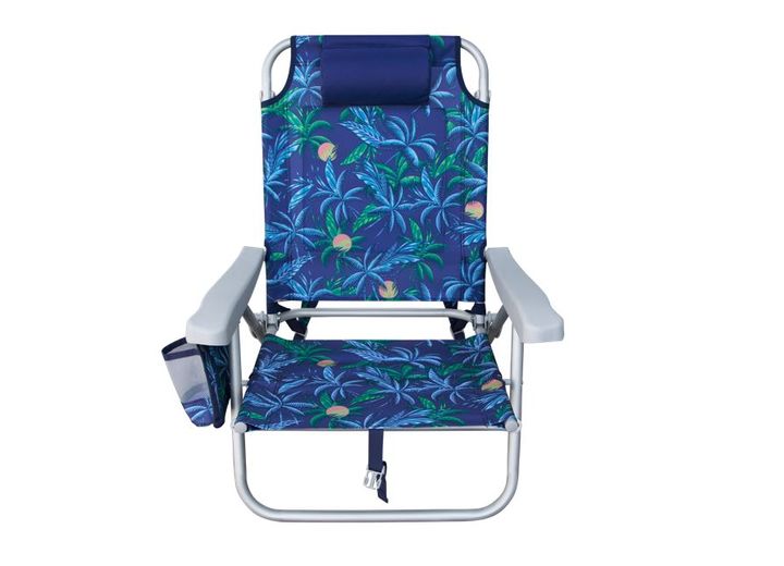 E-Z Up Hurley Deluxe Backpack Beach Chair – Deluxe Palms Blue • CHHRDLXPMBL