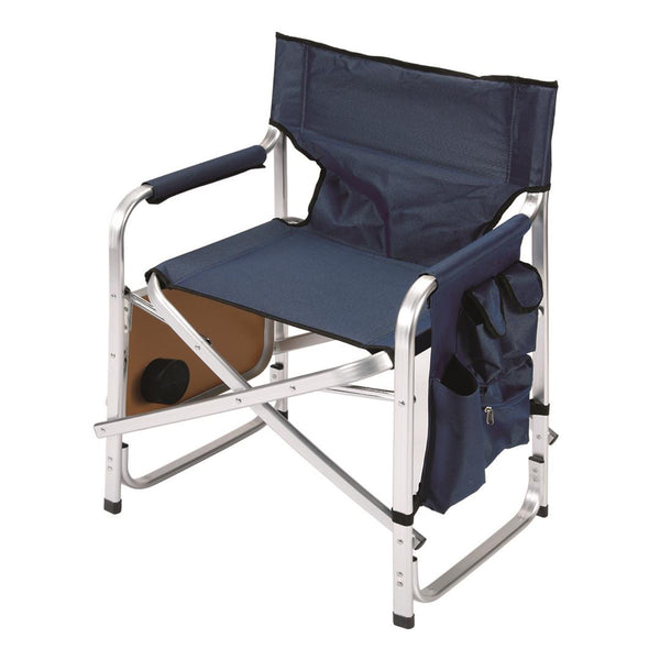 Faulkner Director Chair with Folding Tray and Cup Holder, Blue • 48872