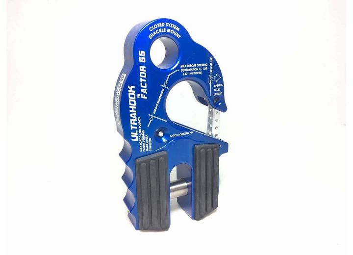 Factor 55 UltraHook Winch Hook with Shackle Mount, Blue • 00250-02
