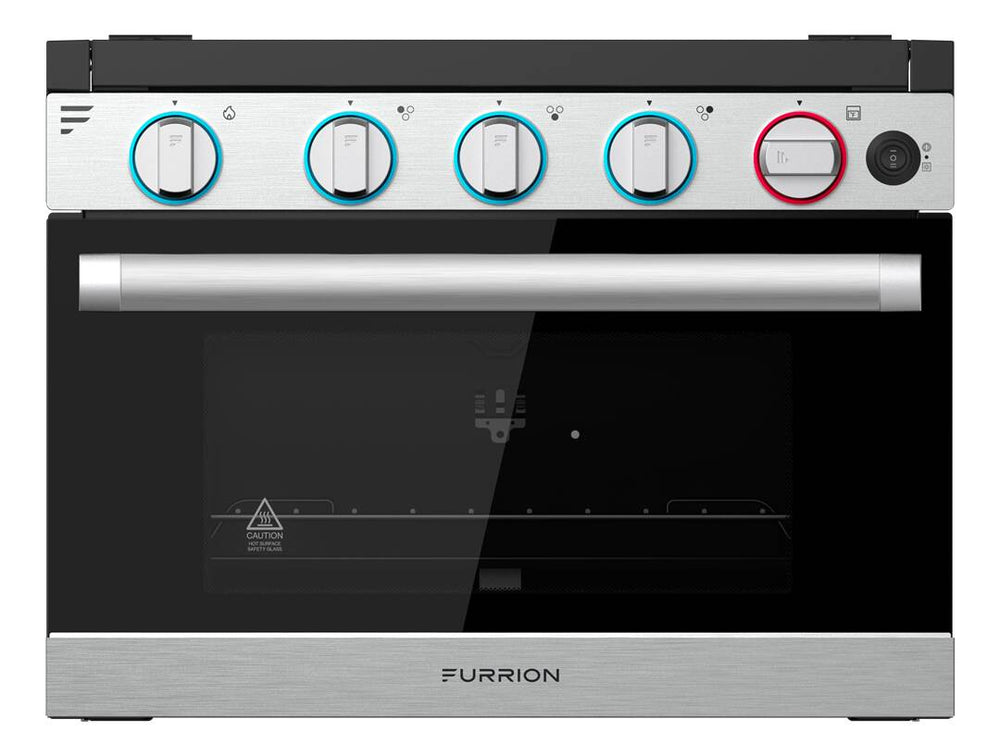 Furrion 21" 3-Burner Gas Range - LED Knobs - Stainless Steel Glass Finish • 2021132319