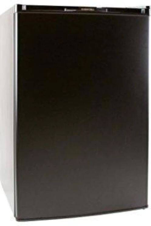 Everchill RV Refrigerator - 110V, 3.2 cu. ft., Right Hinge, Black with Stainless Steel Trim • BC-90RHH