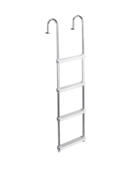 Garelick 50" Aluminum 4-Step Pontoon Hook Ladder with Shur-Loc • 15240-G
