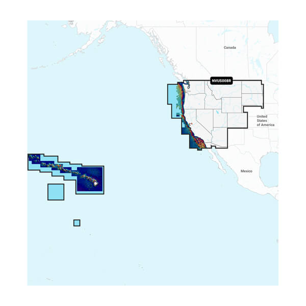 Garmin Navionics+ Vision+ US West • 010-C1292-00