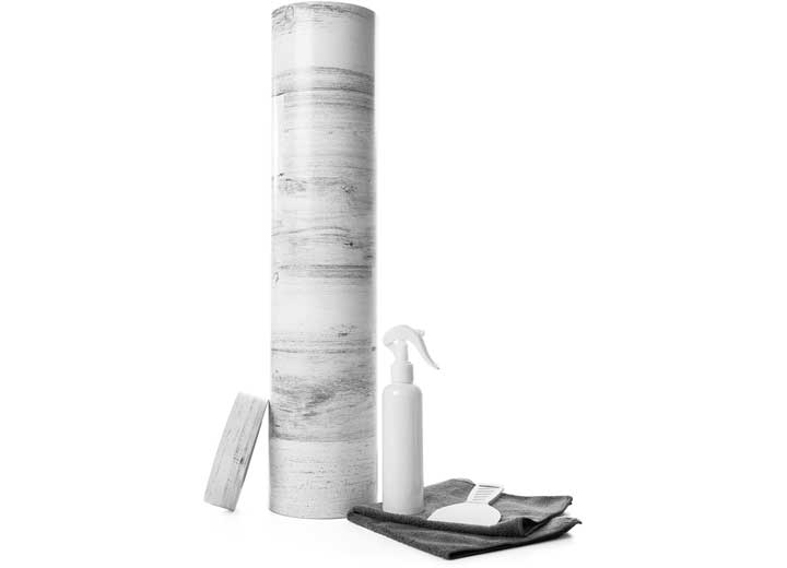 Genesis Products Revive Wallboard Kit, Whitewash Planked Wood, 50' x 2' Roll • 467328