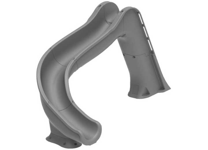 Global Pool Products Side Winder Pool Slide - Left - Grey • GPPSSW-GREY-L