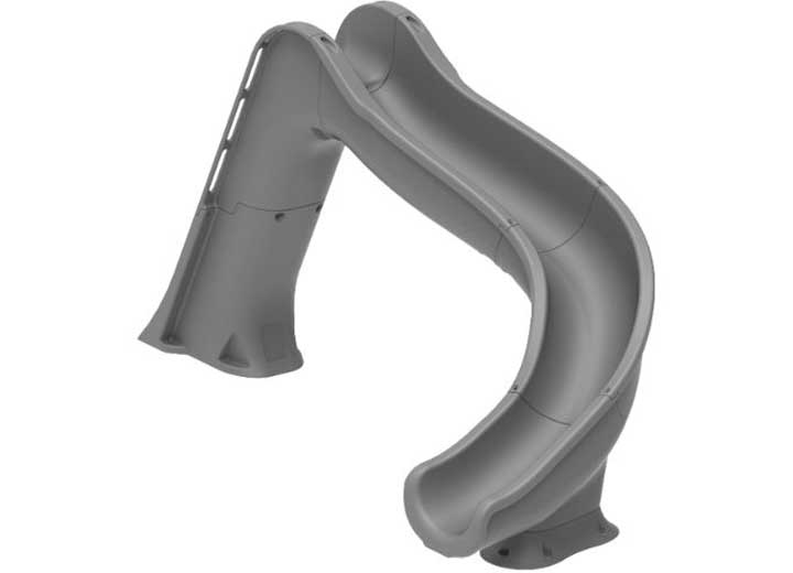 Global Pool Products Side Winder Pool Slide - Right - Grey • GPPSSW-GREY-R