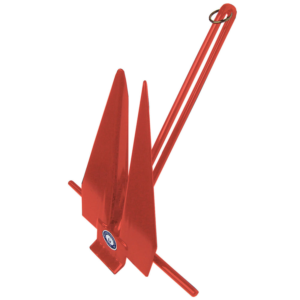 Greenfield 11 lb Red Vinyl Coated Iron Slip Ring Fluke Anchor • 669-11-RD