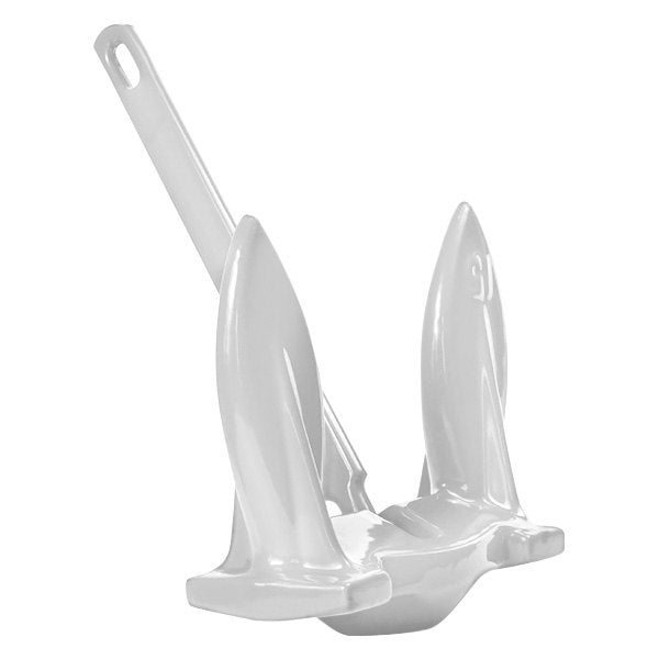 Greenfield 28 lb White Vinyl Coated Iron Navy Anchor • 928-W